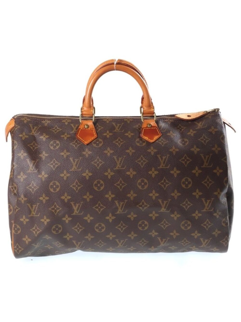 Louis Vuitton Monogram Speedy 40 Hand Boston Bag Leather Brown